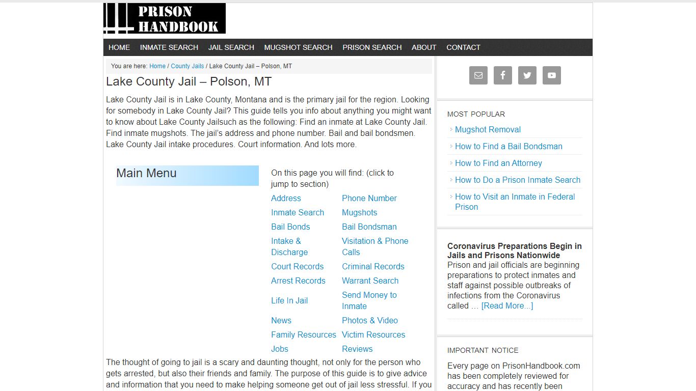 Lake County Jail – Polson, MT